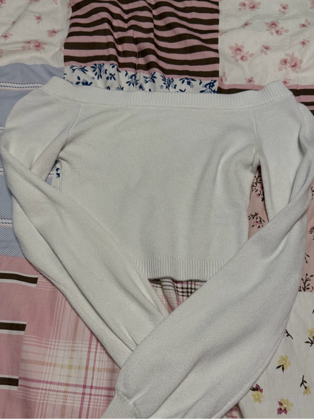 GARAGE White Off-Shoulder Women's Sweater